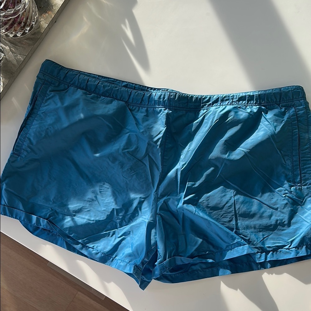 Prada Blue Athletic Shorts with Reflective Fabric